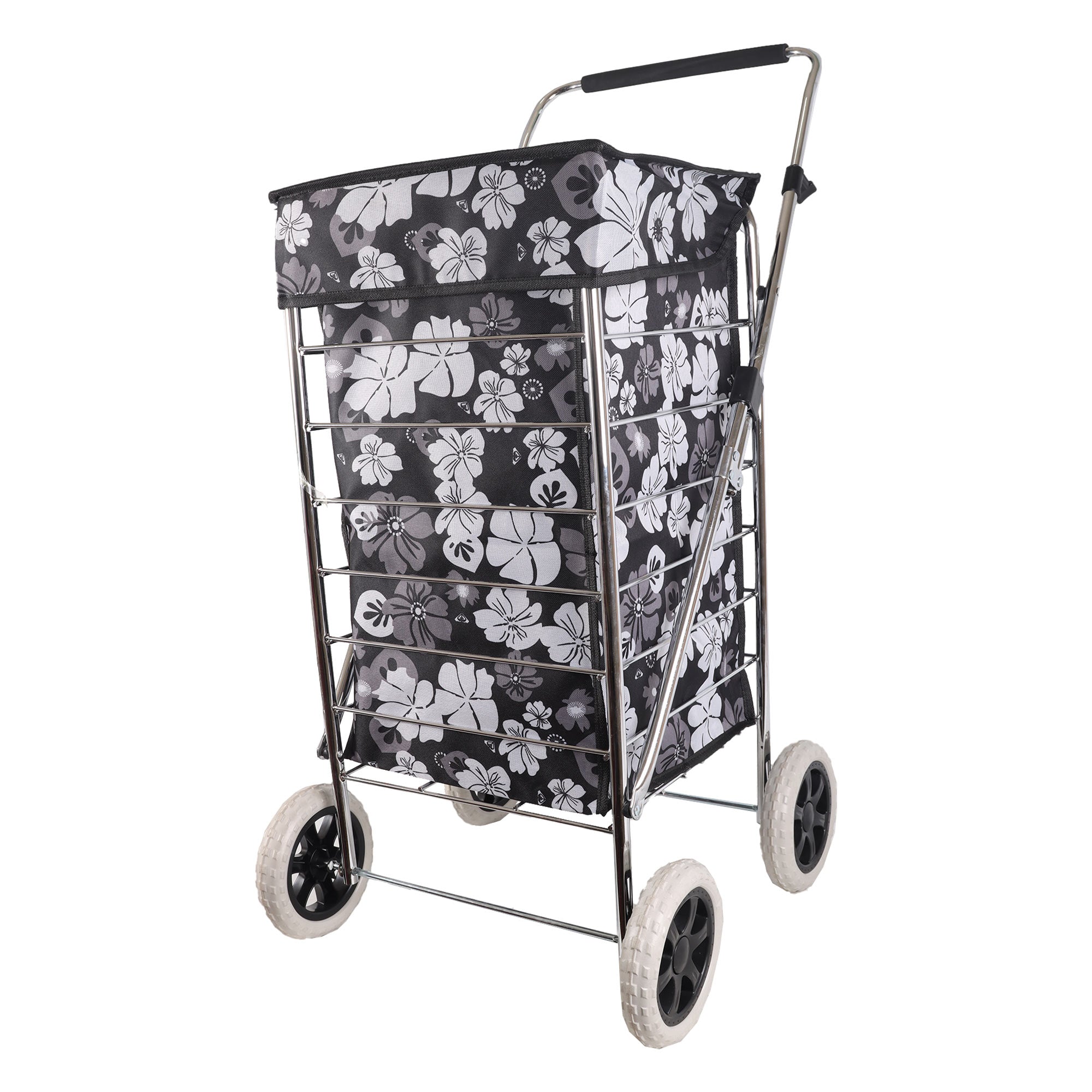 ST-FOUR-01 Black White Flower 4 pcs image 1